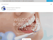 Tablet Screenshot of bondifamilydentist.com
